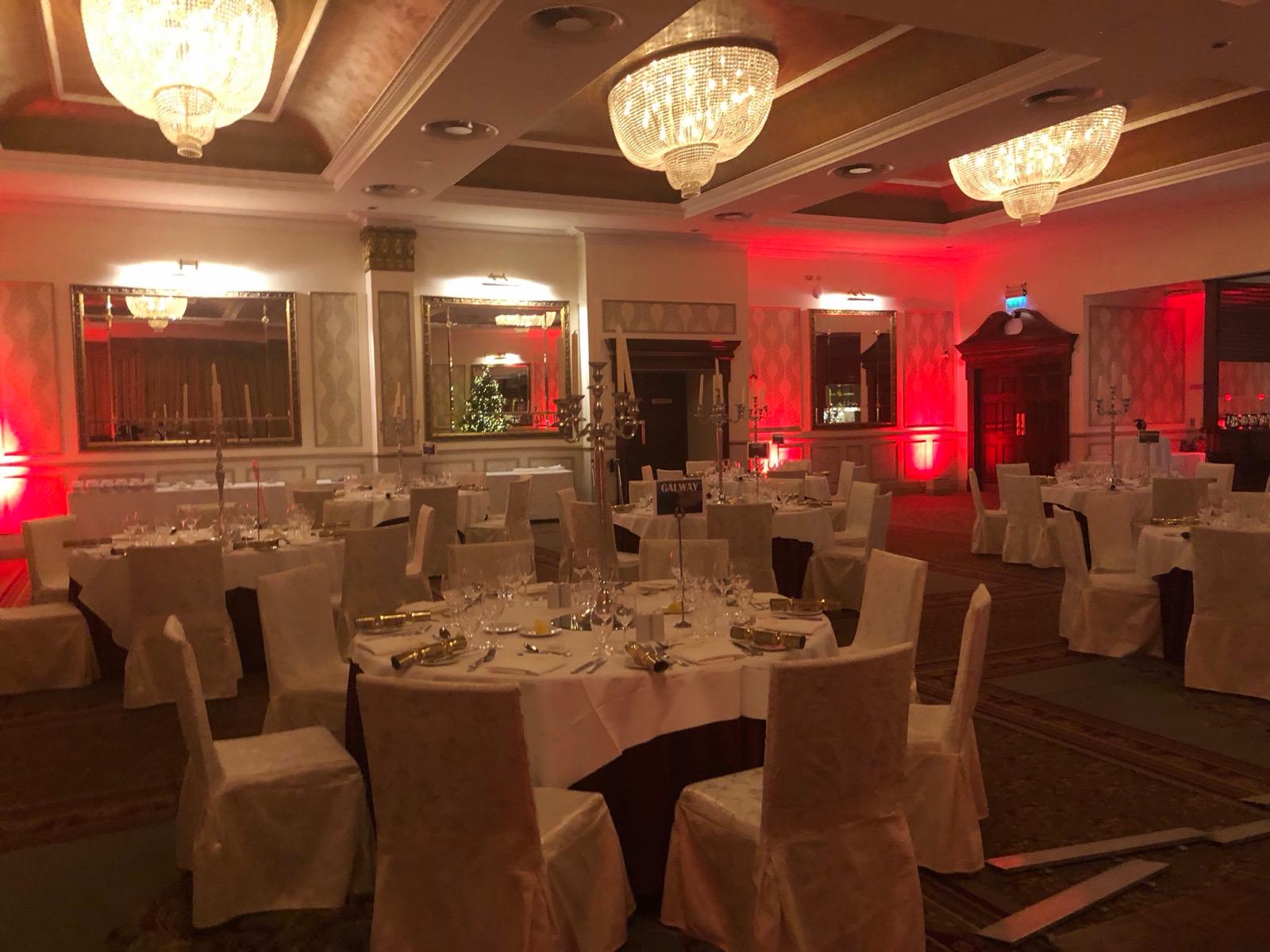 Gala Dinner — Red Uplighting